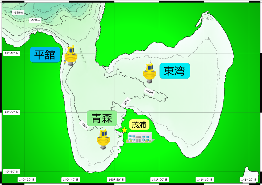 陸奥湾-ブイロボ設置位置